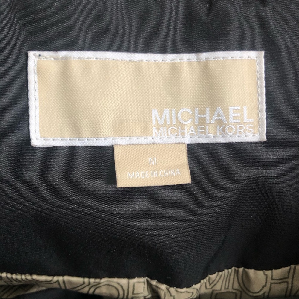 Michael Kors Belted Soft Shell Hooded Jacket - Picture 7 of 8